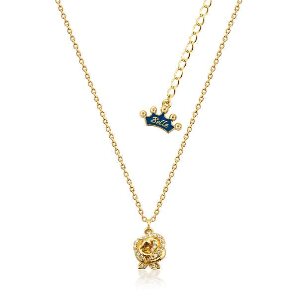 Disney Beauty & The Beast Enchanted Rose Necklace