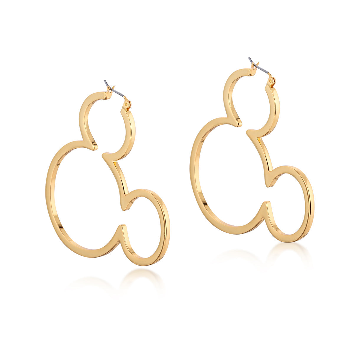 Disney Mickey Mouse Outline Hoop Earrings - Disney Jewellery