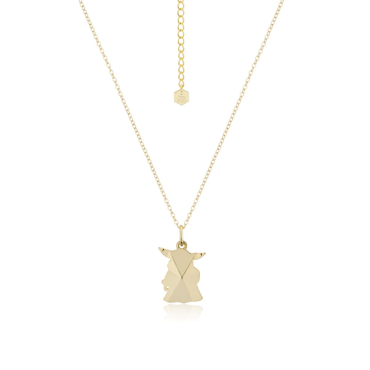 Disney_100_Star_Wars_Mandalorian_Grogu_Pendant_Facet_Charm_Necklace_Yellow_Gold_Jewellery_Couture_Kingdom_SWN028