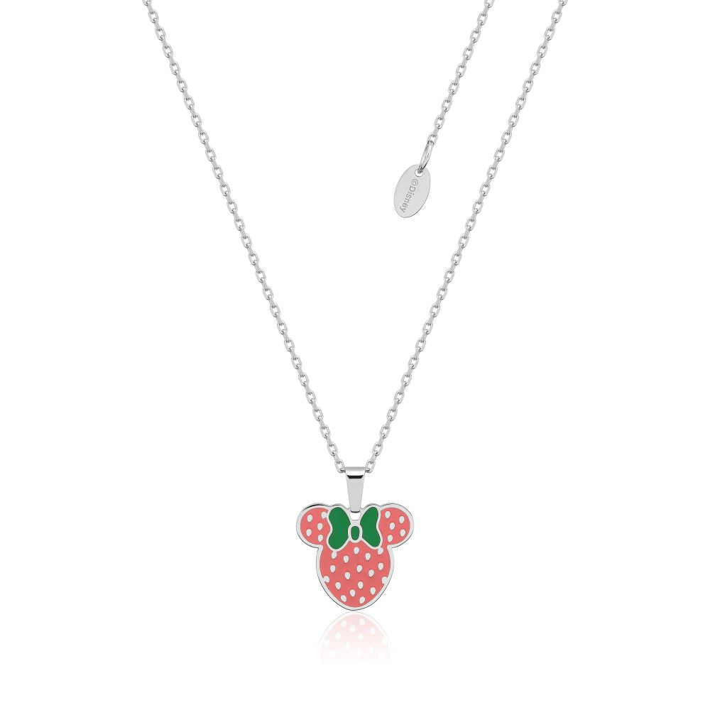 ECC Disney Minnie Mouse Strawberry Enamel Necklace