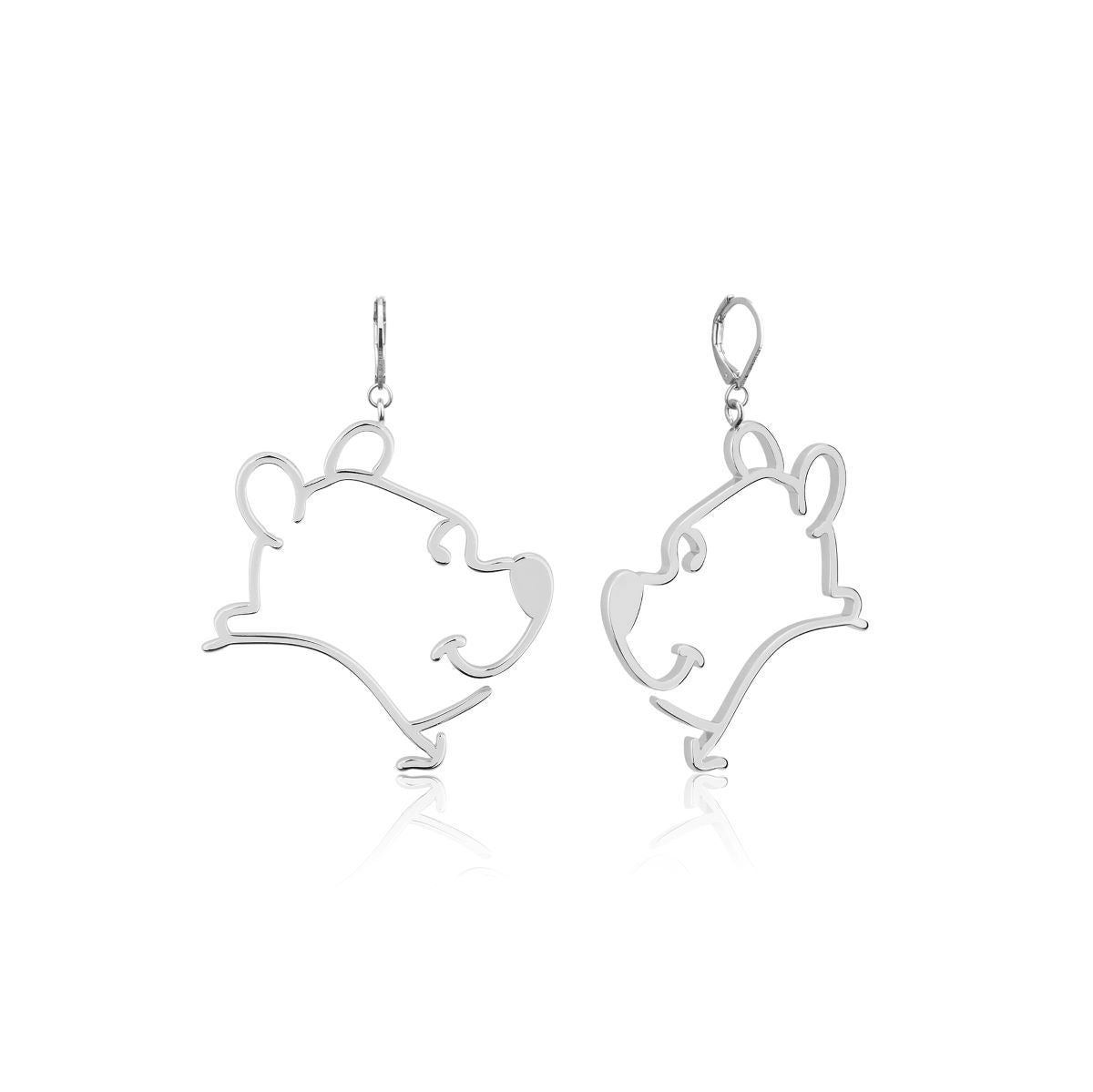 Disney Winnie the Pooh Outline Drop Earrings