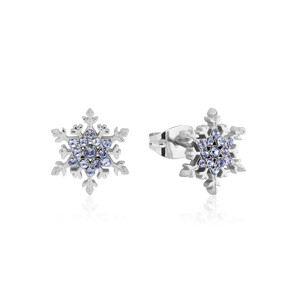 Disney Frozen Elsa Crystal Snowflake Stud Earrings