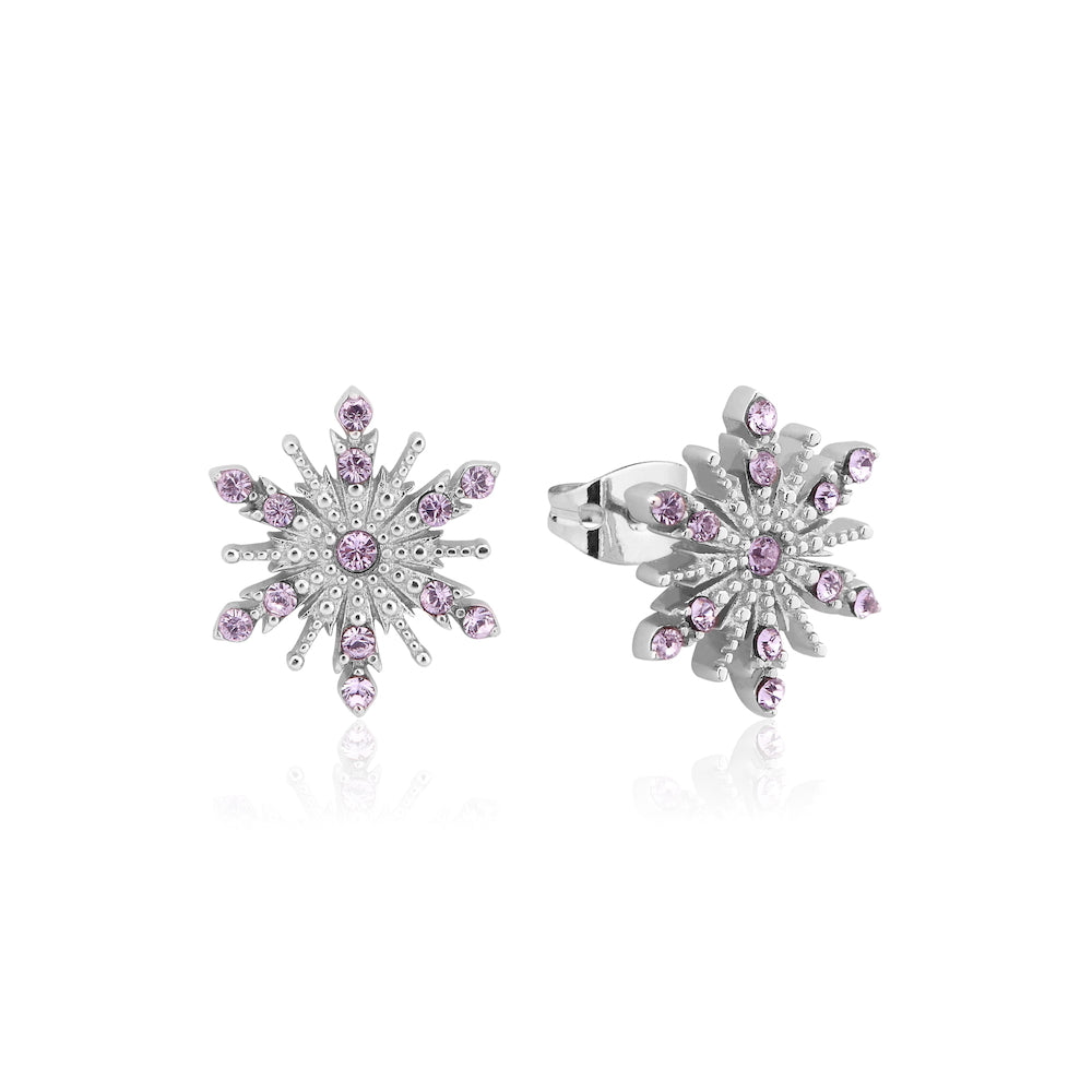 Disney Frozen Anna Crystal Snowflake Stud Earrings