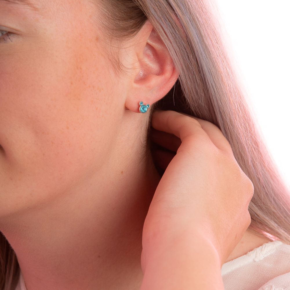 ECC Disney Mickey June Birthstone Stud Earrings