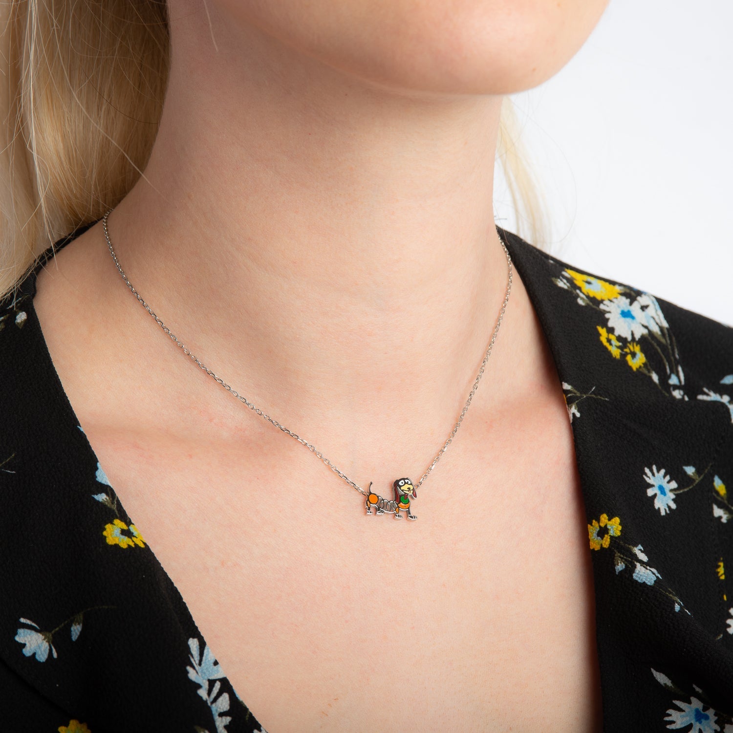 Disney_Pixar_ECC_Toy_Story_Slinky_Dog_Necklace_on_Model_Stainless_Steel_Couture_Kingdom_SPN050