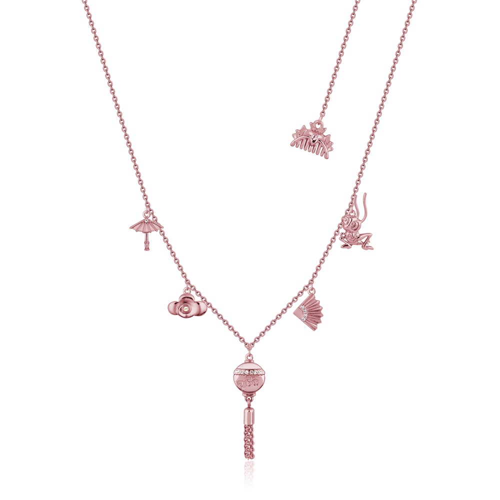 Disney Princess Mulan Charm Choker Necklace