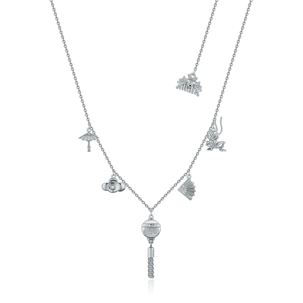 Disney Princess Mulan Charm Choker Necklace