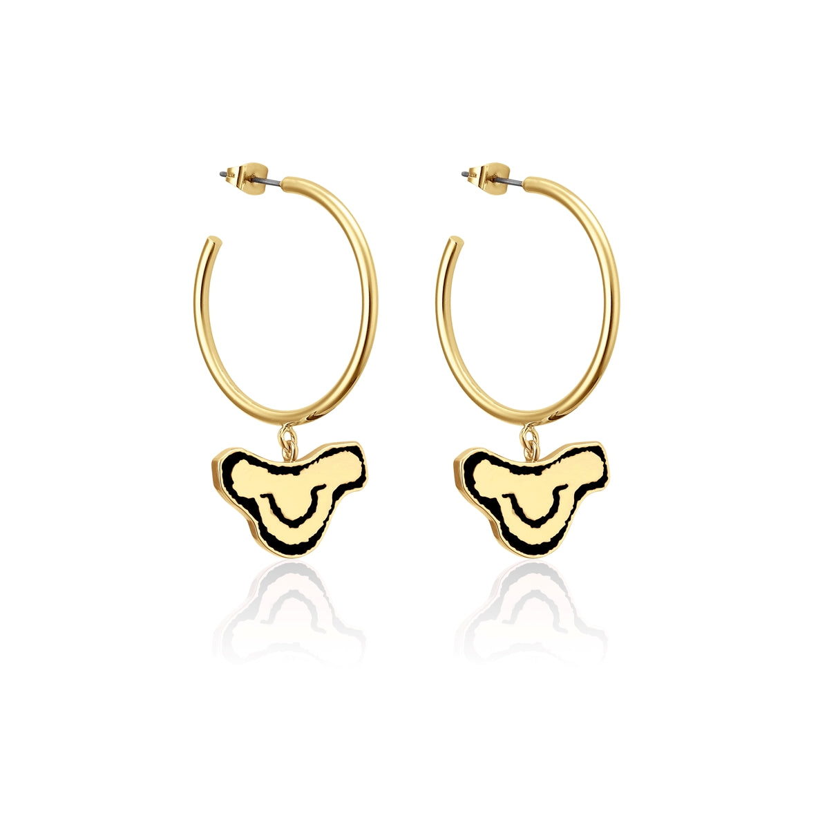 Disney-The-Lion-King-Simba-Hoop-Earrings-Yellow-Gold-Couture-Kingdom-DLYE235