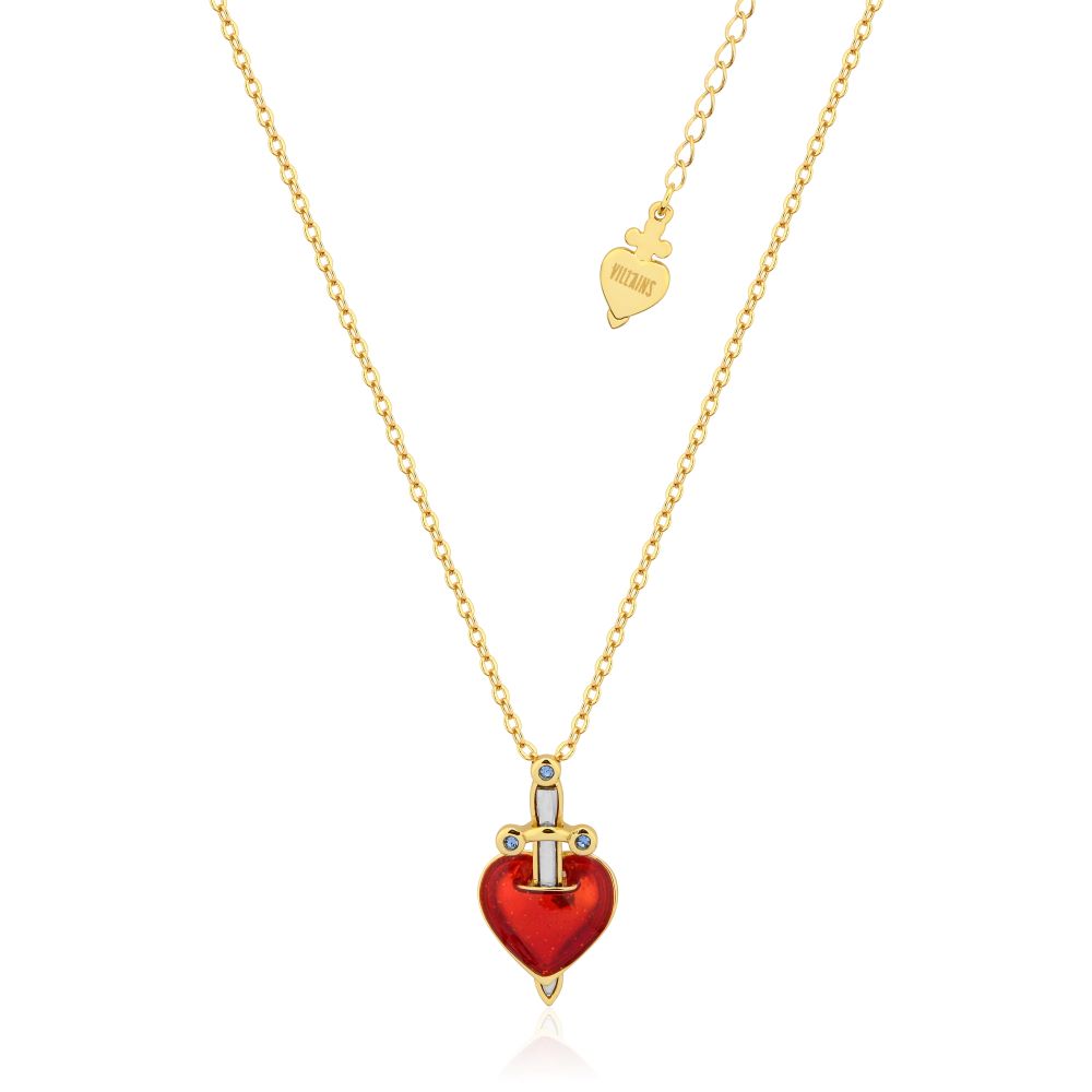 Disney Villains Snow White Evil Queen Heart Dagger Necklace
