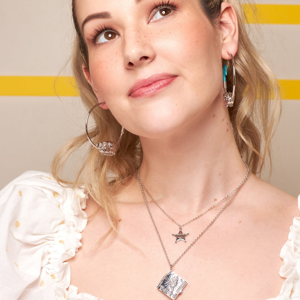 Disney_Pixar_Toy_Story_Yellow_Gold_Pizza_Planet_Necklace_Couture_Kingdom_DYN1001_on_model