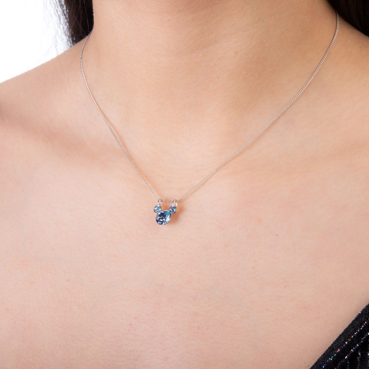 ECC Disney Mickey Mouse February Birthstone Necklace