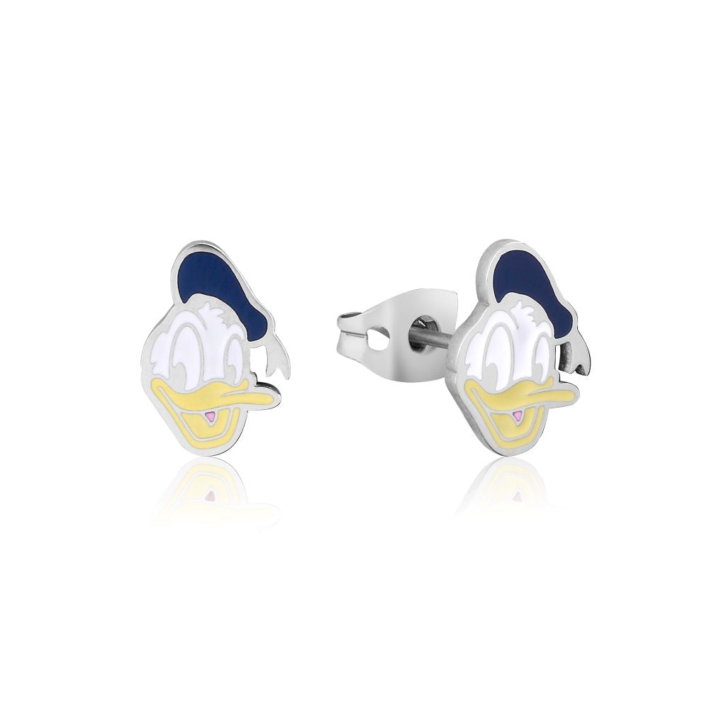 ECC Donald Duck Enamel Stud Earrings