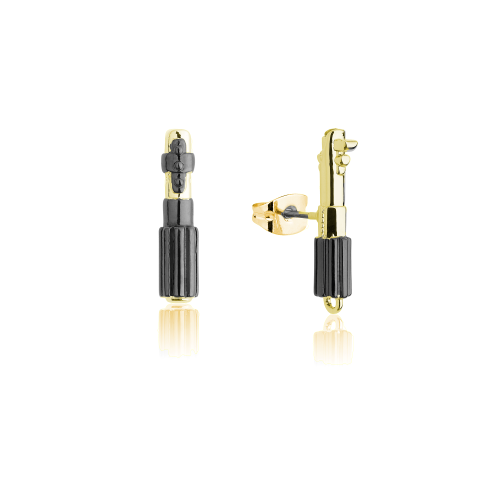 Star_Wars_Darth_Vader_Luke_Skywalker_Light_Saber_Stud_Earrings_Yellow_Gold_Couture_Kingdom_SWE016
