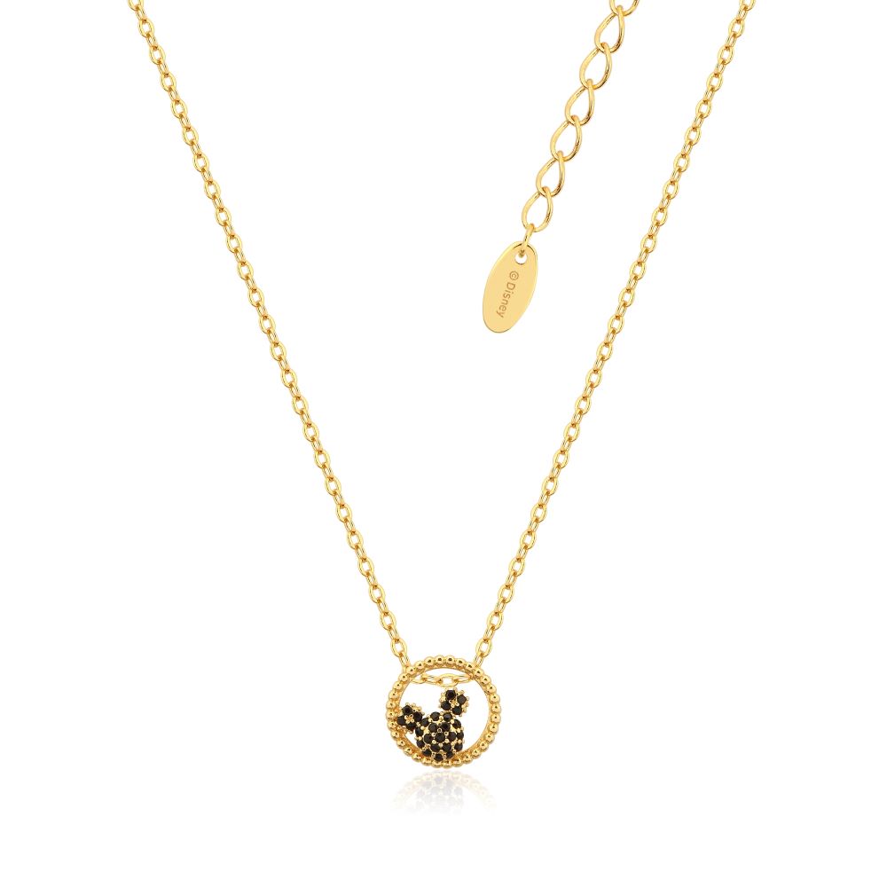 Disney_Couture_Kingdom_Sterling_Silver_Yellow_Gold_Mickey_Mouse_Black_Cubic_Zirconia_Necklace_SSDN079